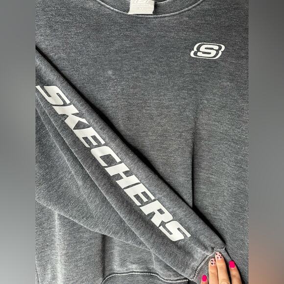 SKECHERS Womens Crewneck Pullover Sweatshirt in Burnout Grey Women’s Size XS - Picture 4 of 4